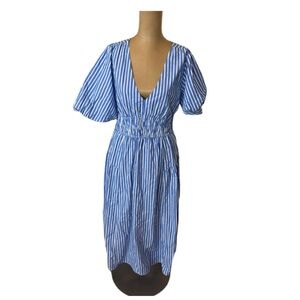 NWT! Old Navy Blue & White Striped Cotton Dress Size small tall